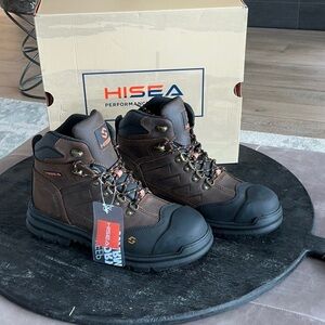 Sea Brown Athletic Shoes with Rugged Design and Thick Rubber Sole
